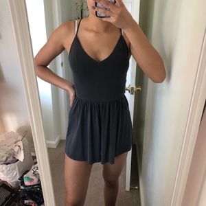 FOREVER 21 Gray Suede Romper